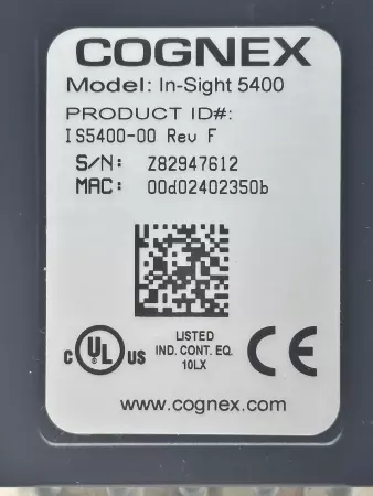 Cognex 800-5855-1RB In-Sight 5400 Processor Camera 