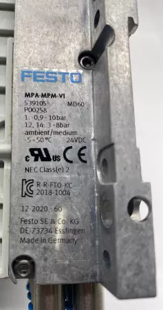 Festo VMPA-KMS2-24-10-PUR Solenoid Valve Block Assembly 