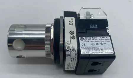 Allen-Bradley 800T-QAH2W SER.U White Pushbutton W/Led Module 