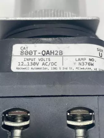 Allen-Bradley 800T-QAH2B SER.U Pushbutton W/800TC-N374 Universal Led Module 