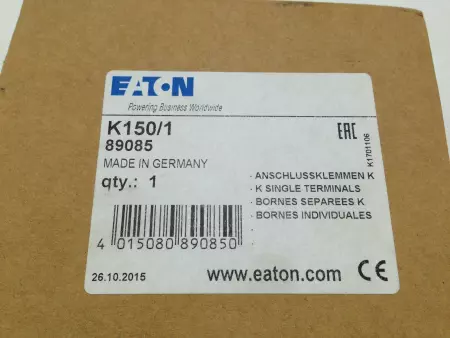 NEW Eaton K150/1/F Connection Terminal, 250 Amp 1000VAC 