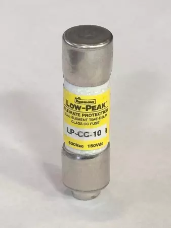 Cooper Bussmann LP-CC-10 Low-Peak Time Delay Fuse, 600VAC, 10Amp, Class CC 