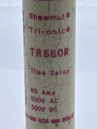 Gould Shawmut TRS60R Tri-onic Time Delay Fuse, Class RK5, 600VAC 300VDC, 60Amp 