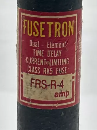 Bussmann FRS-R-4 Fusetron Time Delay Fuse, Class RK5, 600V 4Amp 