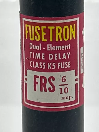 Bussmann FRS 6/10 Fusetron Time Delay Fuse, Class K5, 600V 6/10Amp 
