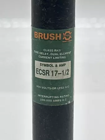 Brush ECSR 17-1/2 Time Delay Fuse, 600VAC 300VDC 17.5Amp 