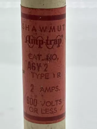 Shawmut A6Y 2 Amp-Trap Fuse 600V 2Amp Type 1R 