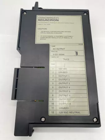 Cincinnati Milacron 3-531-3839A REV.B AC Output Module 120VAC 