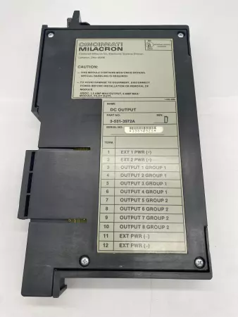 Cincinnati Milacron 3-531-3972A REV.D DC Output Module 48VDC 1.5Amp 