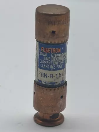 Bussmann FRN-R-15 Fusetron Time Delay Fuse, Class RK5, 250VAC 15Amp 