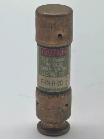 Bussmann FRN-R-20 Fusetron Time Delay Fuse, Class RK5, 250V 20Amp 