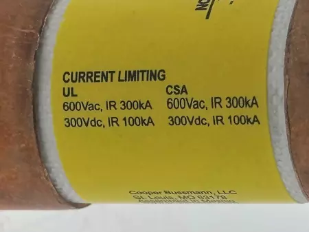 Bussmann LPJ-40SP Low-Peak Time Delay Fuse, 600VAC 300VDC 40Amp, Class J 