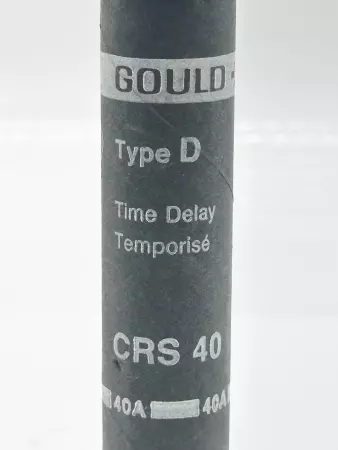 Gould Shawmut CRS 40 Time Delay Fuse, 600VAC 40Amp, Type D 