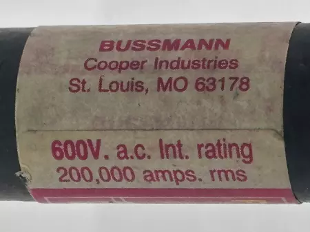 Bussmann FRS-R-15 Fusetron Time Delay Fuse, Class RK5, 600V 15Amp 