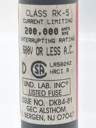 Cefco CRS-R45 Time Delay Fuse, 600VAC 45Amp, Class RK5 