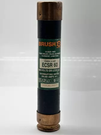 Brush ECSR 60 Time-Delay Fuse, Class RK5, 600V 60Amp 