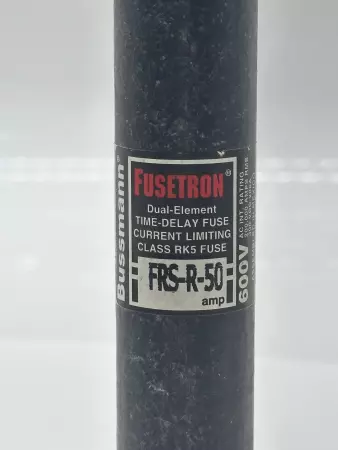 Bussmann FRS-R-50 Fusetron Time Delay Fuse, Class RK5, 600V 50Amp 