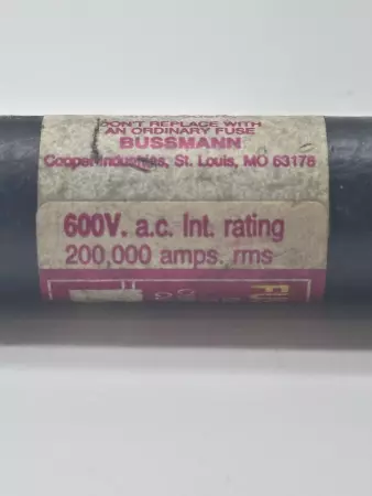 Bussmann FRS-R-1 Fusetron Time Delay Fuse, Class RK5, 600V 1Amp 