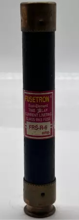 Bussmann FRS-R-6 Fusetron Time Delay Fuse, Class RK5, 600V 6Amp 