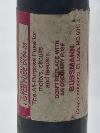 Bussmann FRS-R-6 Fusetron Time Delay Fuse, Class RK5, 600V 6Amp 