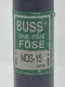 Bussmann NOS-15 One-Time Fuse, 600V 15Amp, Class K5 