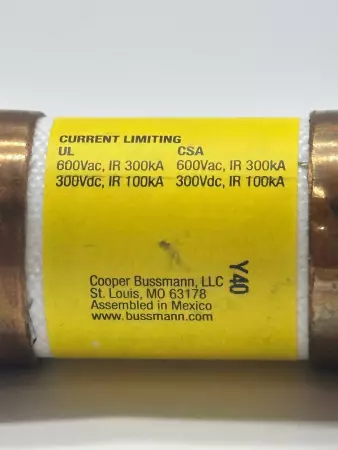 Bussmann LPJ-45SP Low-Peak Time Delay Fuse, 600VAC 300VDC 45Amp, Class J 
