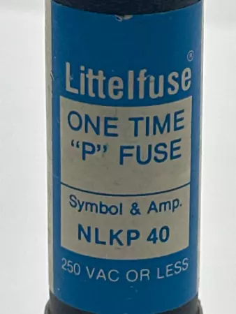 Littelfuse NLKP 40 One-Time P Fuse, 250V 40Amp, Class K5 