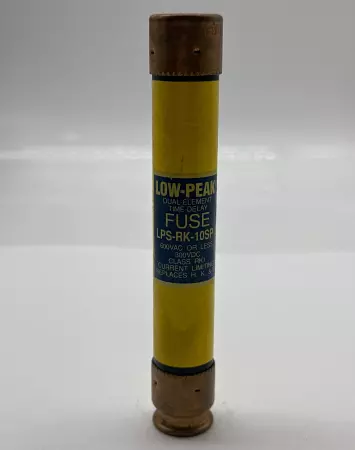 Bussmann LPS-RK-10SP Low-Peak Time Delay Fuse, 600VAC 300VDC 10Amp, Class RK1 