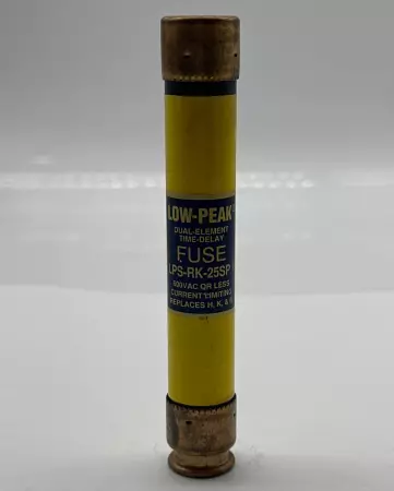 Bussmann LPS-RK-25SP Low-Peak Time Delay Fuse, 600VAC 300VDC 25Amp, Type D 