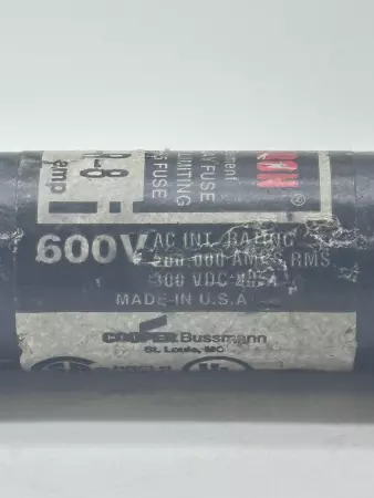 Bussmann FRS-R-8 Fusetron Time Delay Fuse, Class RK5, 600V 50Amp 