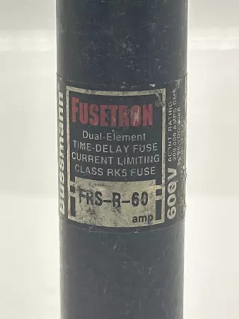 Bussmann FRS-R-60 Fusetron Time Delay Fuse, Class RK5, 600VAC 300VDC 60Amp 