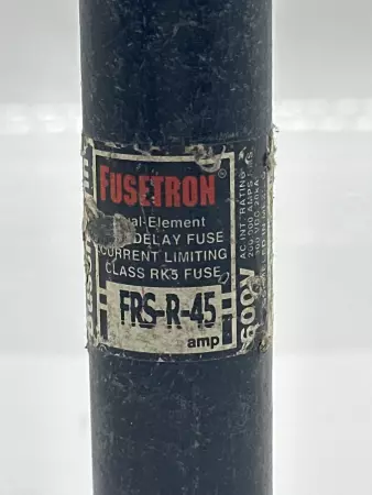 Bussmann FRS-R-45 Fusetron Time Delay Fuse, Class RK5, 600VAC 300VDC 45Amp 