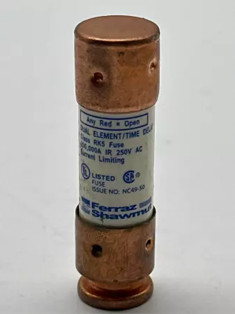 Ferraz Shawmut TR20R Tri-onic Time Delay Fuse, Class RK5, 250VAC 20Amp 