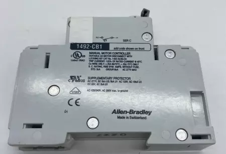 Allen-Bradley 1492-CB1 G020 SER.C 1-Pole Circuit Breaker 277VAC 2Amp 