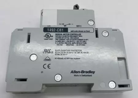 Allen-Bradley 1492-CB1 G050 SER.C 1-Pole Circuit Breaker 277V 5Amp 