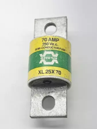Brush XL 25X70 Semi-Conductor Fuse, 250V 70Amps, Type XL 