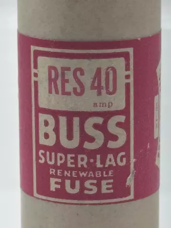 Bussmann RES 40 Super-Lag Renewable Fuse, 600V 40Amp 