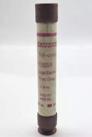 Ferraz Shawmut TRS5R Tri-onic Time Delay Fuse, Class RK5, 600VAC/DC 5Amp 