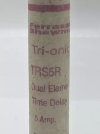 Ferraz Shawmut TRS5R Tri-onic Time Delay Fuse, Class RK5, 600VAC/DC 5Amp 