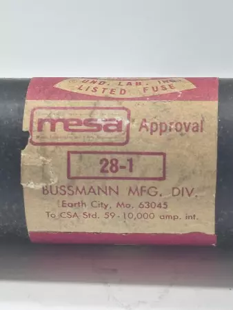 Bussmann FRS 40 Fusetron Time Delay Fuse, Class K5, 600VAC 40Amp 