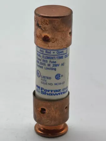 Ferraz Shawmut TR15R Tri-onic Time Delay Fuse, Class RK5, 250V 15Amp 