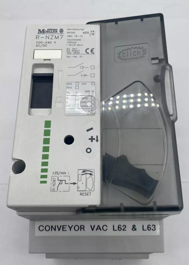Moeller R-NZM7 Remote Control Drive W/NZM7-63S-M Circuit Breaker 