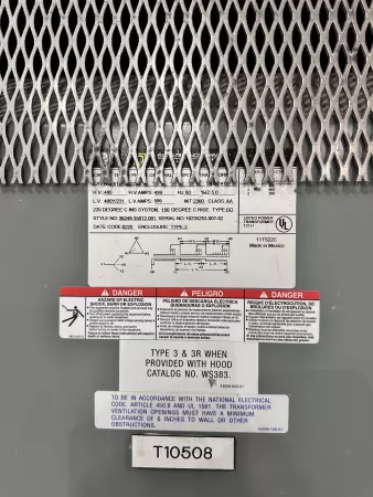 Square D 415TQ32263 Transformer, 415kVA 