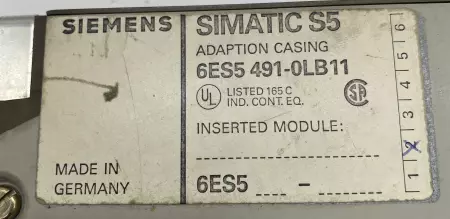 Siemens 6ES5491-0LB11 Simatic S5 Adaption Casing Module 