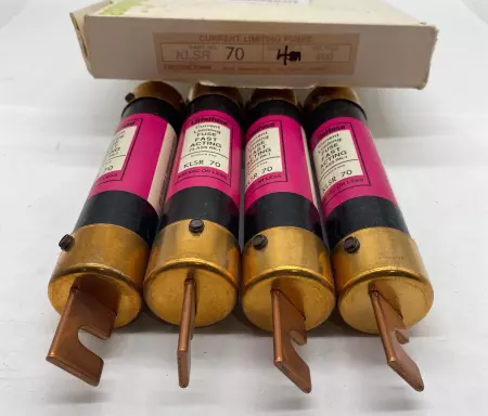 Littelfuse KLSR-70 Fast Acting Fuses, 70Amp 600V, Class RK-1 Lot of 4