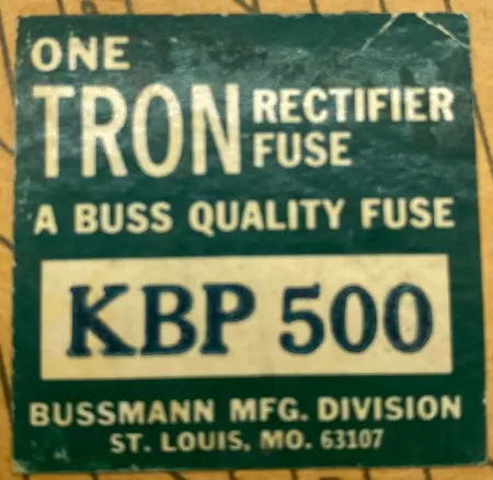 Bussmann KBP500 One-Tron Rectifier Fuse, 700VAC 500Amp 