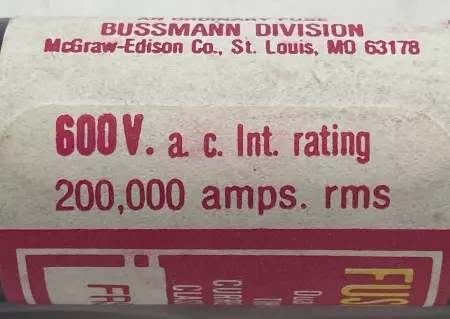 Bussmann FRS-R-1/2 Fusetron Time Delay Fuse, Class RK5, 600V 0.5Amp Lot of 10