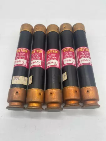 Bussmann FRS-R-1/2 Fusetron Time Delay Fuse, Class RK5, 600V 0.5Amp Lot of 5