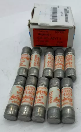 Gould Shawmut A6Y 1 1/4 Amp-Trap Fuses, 600VAC 6.25Amp, Type 2B Lot of 10