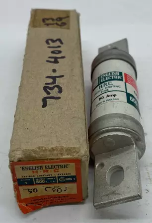 English Electric HRC C90J Energy Limiting Fuse, 600VAC 90Amp 